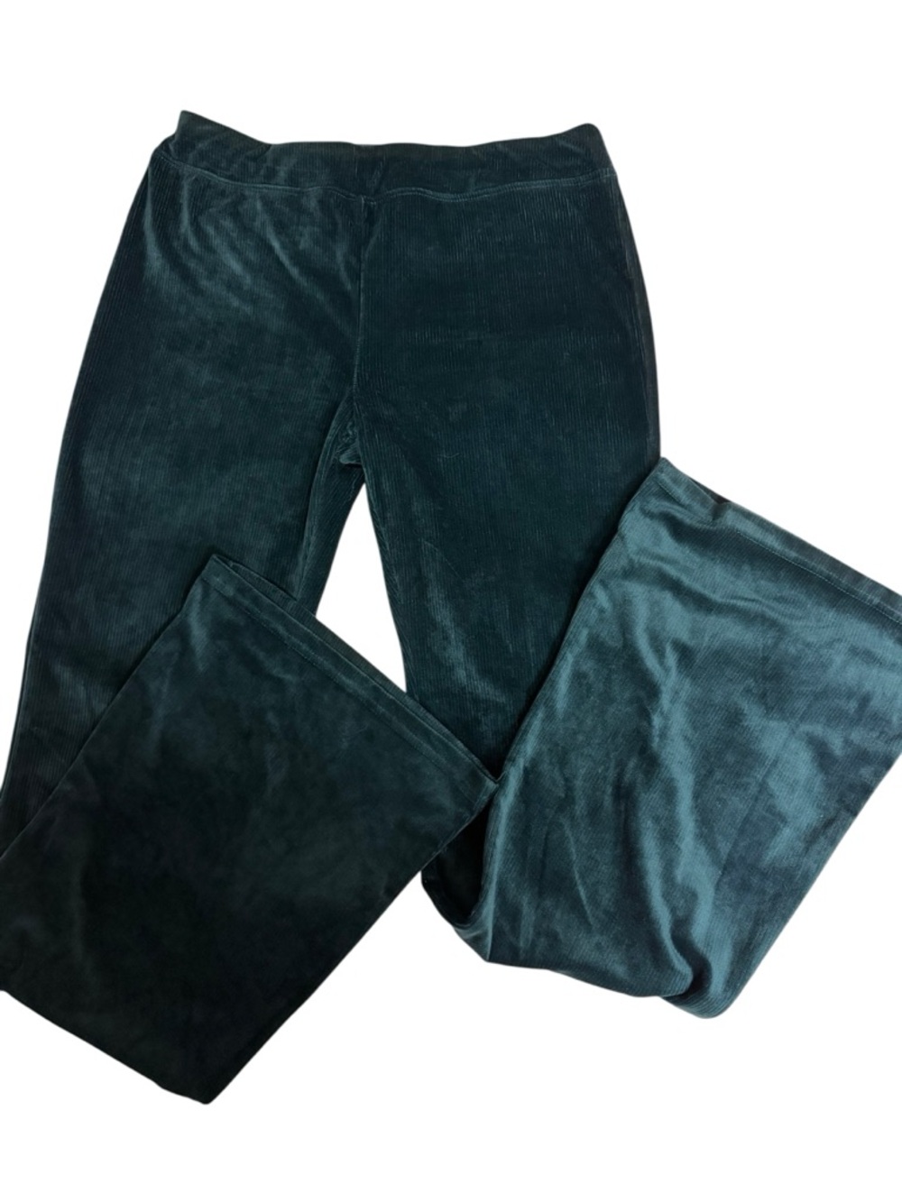 Ardene Teal Velvet Wide-Leg Pants